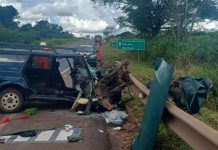 Capô aberto provoca acidente na BR-163