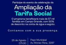 Tarifa Social de água e esgoto será ampliada para mais de 57 mil famílias.