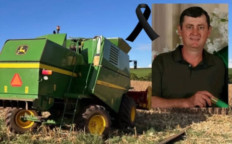 Agricultor morre após choque em colheitadeira